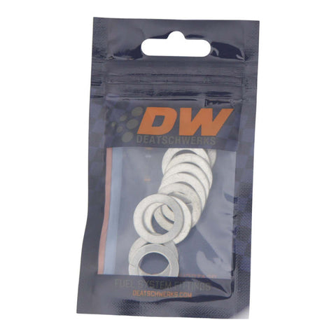 DeatschWerks -4 AN Aluminum Crush Washer (Pack of 10) - 6-02-0301