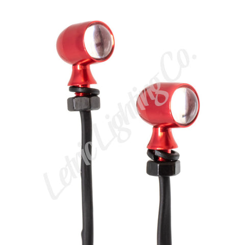 Letric Lighting 12mm Mini Red Running Red Turn Signal LEDs - Red Anodized - LLC-45CR-RR