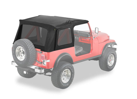 Bestop 76-86 Jeep Cj7 / 87-95 Wrangler YJ Supertop Classic (Black Denim Tinted Windows) - 54599-15