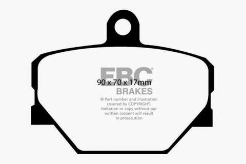 EBC 08+ Smart Fortwo 1.0 Redstuff Front Brake Pads - DP31287C