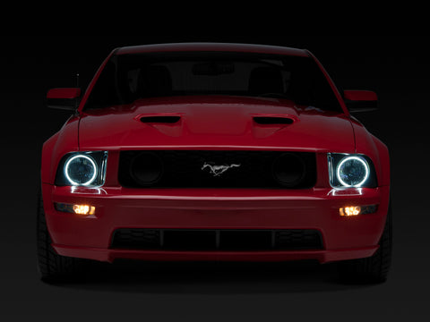 Raxiom 05-09 Ford Mustang GT V6 Axial Series CCFL Halo Projector Headlight- Blk Housing (Smkd Lens) - 49121