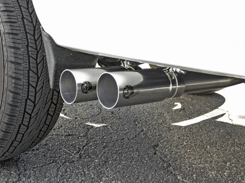 aFe Rebel Series CB 3in Middle Side Exit SS Exht w/Polish Tips 09-16 Chevy Silverado/GMC Sierra 1500 - 49-44062-P