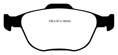 EBC 02-04 Ford Focus 2.0 SVT Redstuff Front Brake Pads - DP31641C