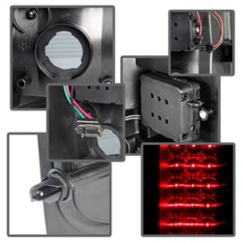 xTune Chevy Silverado 07-13 LED Tail Lights Black Smoke ALT-JH-CS07-LED-BKSM - 5077493