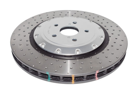 DBA 16-20 Lexus GS F Front 5000 Series Cross Drilled Rotor w/Silver Hat - 52788SLVXD