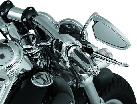 Kuryakyn Replacement Zombie Grip Emblems With Throttle Boss Chrome - 6278