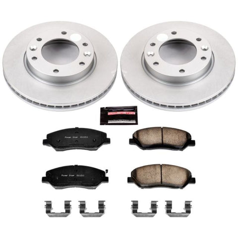 Power Stop 07-08 Hyundai Entourage Front Z17 Evolution Geomet Coated Brake Kit - CRK4664