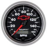 Autometer Speedometer 3-3/8in, 0-160 MPH, Elec. Programmable - Bowtie Black - 3688-00406