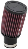 K&N Filter Universal Rubber Filter - Round Straight - Angled Flange for 81-82 Honda ATC250R 250 - RU-1780