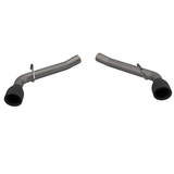 QTP 10-13 Chevrolet Camaro SS 6.2L 304SS Eliminator Muffler Delete Axle Back Exhaust w/4.5in Blk Tip - 700110B