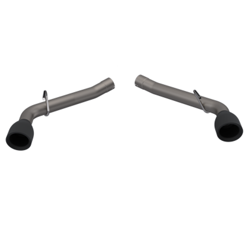 QTP 10-13 Chevrolet Camaro SS 6.2L 304SS Eliminator Muffler Delete Axle Back Exhaust w/4.5in Blk Tip - 700110B