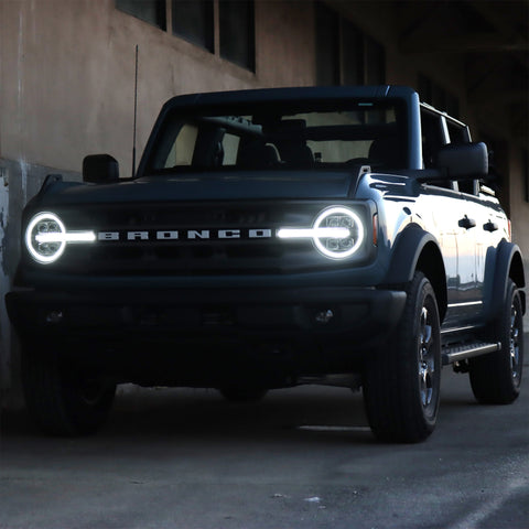 AlphaRex 21-23 Ford Bronco NOVA LED Projector Headlights Black - 880260