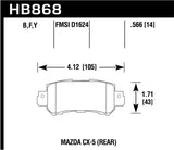 Hawk 17-18 Mazda CX-3 Sport LTS Rear Street Brake Pads - HB868Y.566