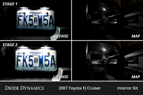 Diode Dynamics 07-14 Toyota FJ Cruiser Interior LED Kit Cool White Stage 2 - DD0586