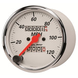 Autometer Arctic White 3-1/8in 0-120 MPH Mechanical Speedometer Gauge - 1396