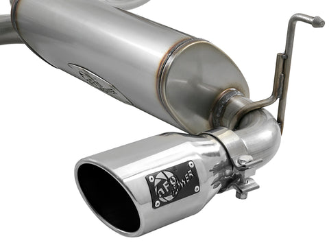 aFe Rebel Series 2.5in 409 SS Cat-Back Exhaust w/ Polished Tips 18-19 Jeep Wrangler (JL) V6 3.6L - 49-48076-P