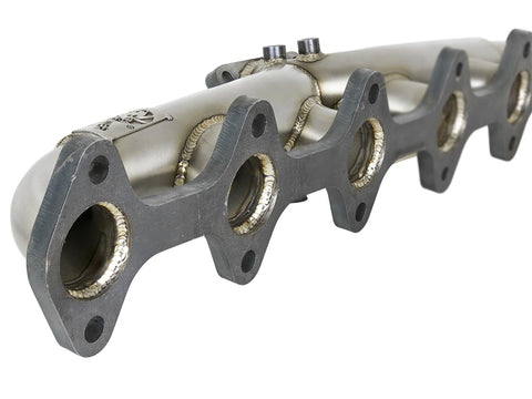 aFe Twisted Steel Header Turbo Manifold (T4) 98.5-02 Dodge Diesel Trucks L6 5.9L (td) - 48-32019
