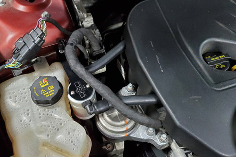 J&L 13-19 Ford Fusion 1.5L EcoBoost Oil Separator 3.0 Passenger Side - Clear Anodized - 3039P-C