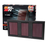 K&N Replacement Air Filter 11 Mercedes Benz C350/CLS350/E300/GLK350/ML350/S350 / 11-12 E350/SLK350 - 33-2985