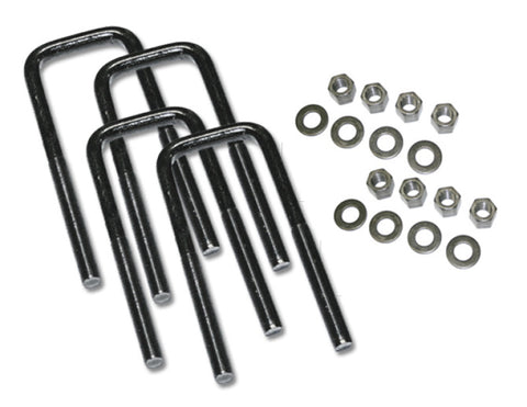Superlift U-Bolt 4 Pack 9/16x3x9 Square w/ Hardware - 10604