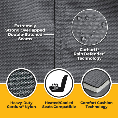 Covercraft 15-20 Ford F-150 Carhartt Super Dux PrecisionFit Custom 1st Row Seat Covers - Gravel - GTF644ABCOGY