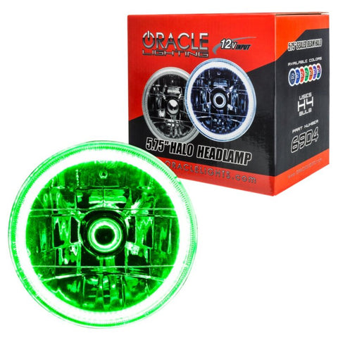 Oracle Pre-Installed Lights 5.75 IN. Sealed Beam - Green Halo - 6904-004