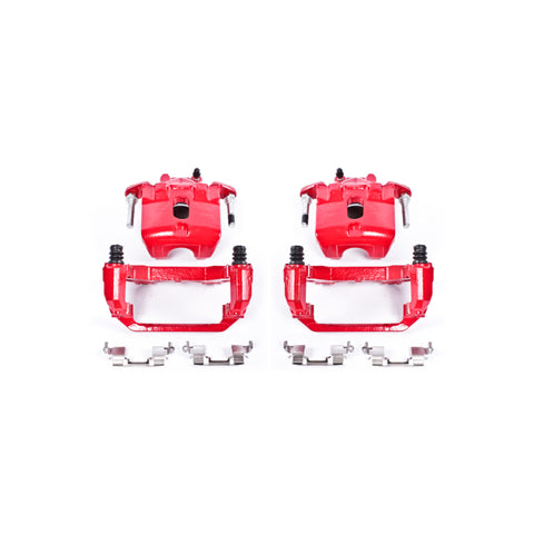 Power Stop 03-07 Nissan Maxima Front Red Calipers w/Brackets - Pair - S2806