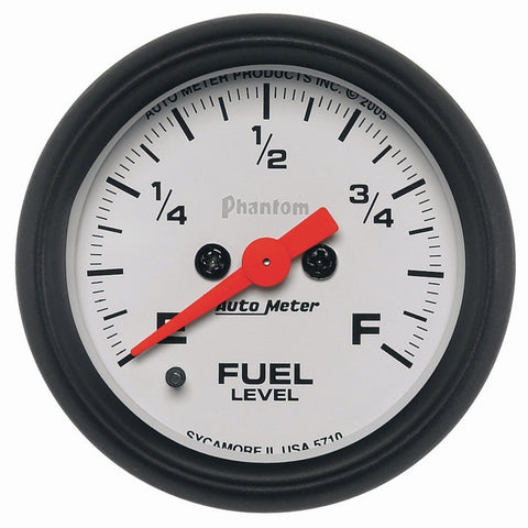 Autometer Phantom 52mm Full Sweep Electronic Fuel Level Programmable Empty-Full Range - 5710