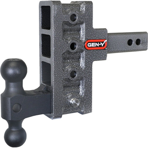 Gen-Y Mega Duty 2in Shank 5in Offset Drop 2K TW 16K Hitch w/GH-051 Dual-Ball - GH-214