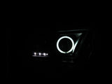 ANZO 2010-2014 Ford Mustang Projector Headlights w/ Halo Black (CCFL) - 121323