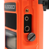 Rugged Radios Waterproof GMRS Handheld Radio with NOAA Alerts - FM Radio - Safety Orange - GMR5-X-ORN