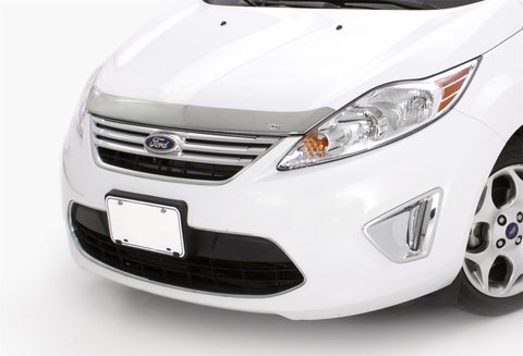 AVS 12-13 Ford Fiesta Aeroskin Low Profile Hood Shield - Chrome - 620042