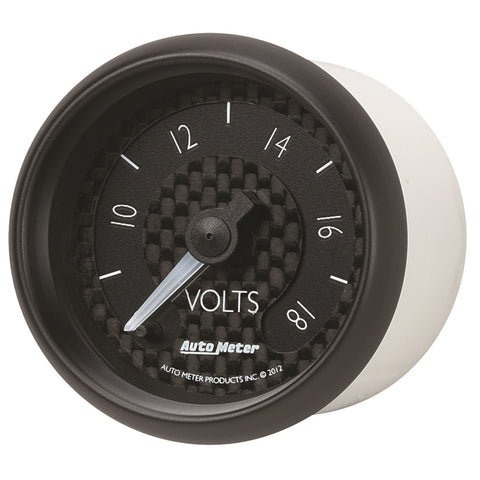 Autometer GT Series 52mm Full Sweep Electronic 8-18 Volts Voltmeter - 8091