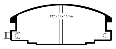 EBC 94-95 Honda Passport 2.6 Greenstuff Front Brake Pads - DP6746