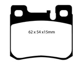 EBC 94-95 Mercedes-Benz C220 (W202) 2.2 (ASC) Redstuff Rear Brake Pads - DP31026C
