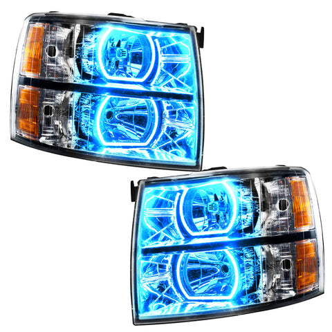 Oracle 07-13 Chevrolet Silverado SMD HL - Square Style - ColorSHIFT w/ Simple Controller - 8188-504