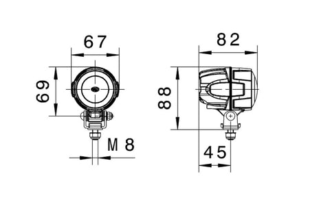 Hella Work Lamp Na 0Gr Md1242 Dt M50 1G0 - 995050001