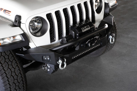 DV8 Offroad 18-23 Jeep Wrangler JL / 20-23 Jeep Gladiator JT FS-7 Mid-Width Winch Front Bumper - FBJL-07