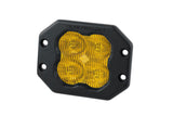 Diode Dynamics SS3 LED Pod Sport - Yellow SAE Fog Flush (Single) - DD6206S