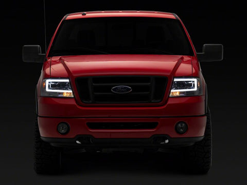 Raxiom 04-08 Ford F-150 Axial Series Projector Headlights- Chrome Housing- Clear Lens - T569353