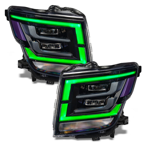 Oracle 21-22 Nissan Titan RGB+W Headlight DRL Upgrade - ColorSHIFT w/ Simple Controller - 1463-504