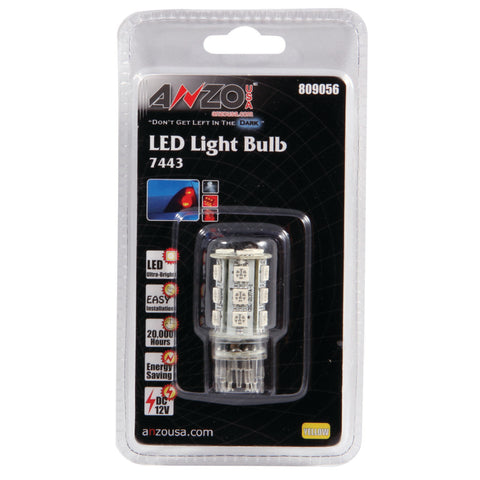 ANZO LED Bulbs Universal 7445 Amber - 18 LEDs 1 3/4in Tall - 809056