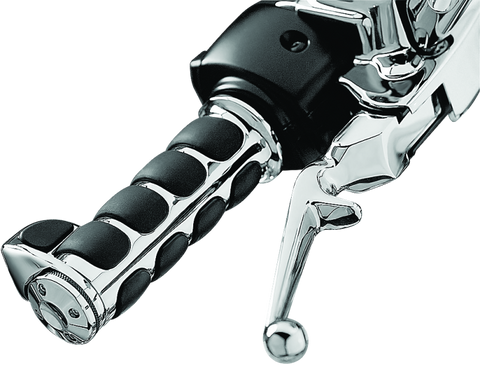 Kuryakyn Premium ISO Grips With Throttle Boss Throttle-By-Wire Chrome - 6228