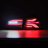 AlphaRex 17-22 Tesla Model 3 PRO-Series LED Tail Lights Jet Black w/Seq Sig - 601010