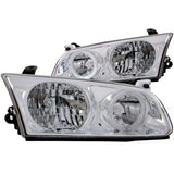ANZO 2000-2001 Toyota Camry Crystal Headlights w/ Halo Chrome - 121124