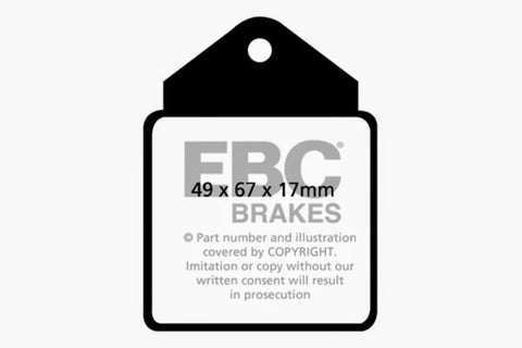 EBC 64-66 Alfa Romeo Guilia 1.3 Greenstuff Front Brake Pads - DP2710