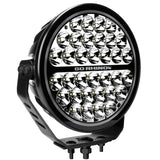 Go Rhino Xplor Blackout Series Round LED Sgl Driving Kit w/DRL (Surface/Thread Stud Mnt) 9in. - Blk - 751700911DRS