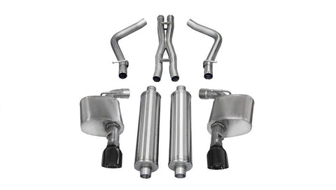 Corsa 2012-2013 Dodge Charger SRT-8 6.4L V8 Black Sport Cat-Back Exhaust - 14463BLK