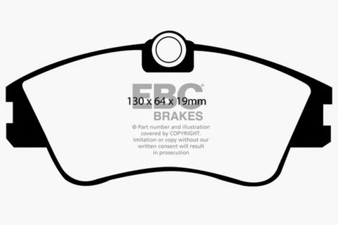 EBC 93-96 Volkswagen Eurovan 2.5 Solid Rotors Greenstuff Front Brake Pads - DP61030