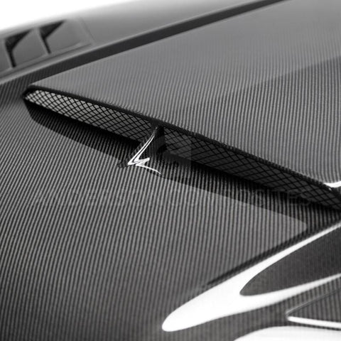 Anderson Composites 2018-2019 Ford Mustang Ram Air Double Sided Carbon Fiber Hood - AC-HD18FDMU-AB-DS